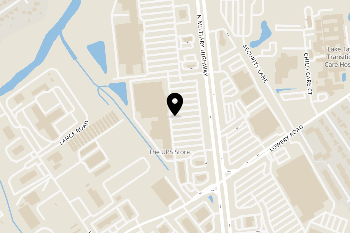 Map showing the location of Sal's Famous NY Pizza Norfolk on 1207 N Military Hwy in Norfolk
